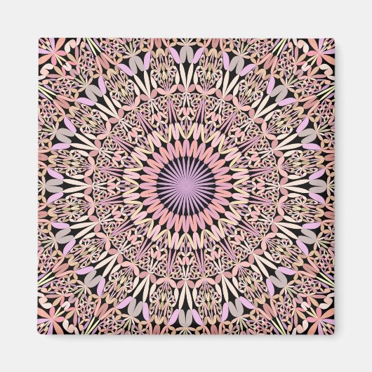 Roze Mandala stijlvol Magneet (Voorkant)