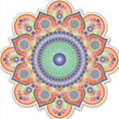 Roze mandala vinyl sticker (Voorkant)