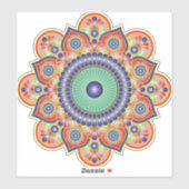 Roze mandala vinyl sticker (Vel)