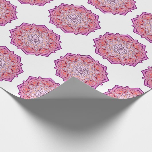 roze mandala WRAPPING PAPER Cadeaupapier (Hoek)