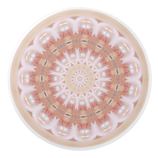 Roze Mandela Ceramic Pull Keramische Knop (Voorkant)