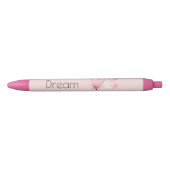 Roze Mandenvlecht Vlinder Zwarte Inkt Pen (Voorkant)