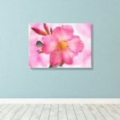 Roze Mandevilla Vine Canvas Afdruk (Insitu (Houten vloer))