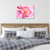 Roze Mandevilla Vine Canvas Afdruk (Insitu (Slaapkamer))