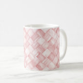 Roze mandvlechtwerk koffiemok (Voorkant rechts)