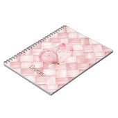 Roze Mandweef Vlinder Notitieboek (Linkerzijde)