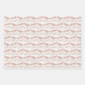 Roze manen en bloemen inpakpapier vel (Voorkant 3)