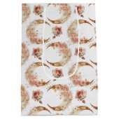 Roze manen en bloemen medium cadeauzakje (Achterkant)