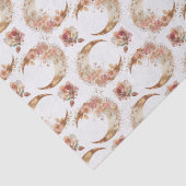 Roze manen en bloemen tissuepapier (Detail)