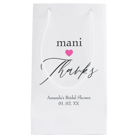 Roze mani bedankt klein cadeauzakje (Voorkant)