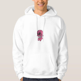 Roze Mannen van de schedelbasis bevestigd Hoodie