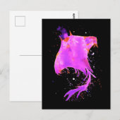 Roze Manta Ray Briefkaart (Voorkant / Achterkant)