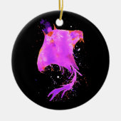Roze Manta Ray Keramisch Ornament (Voorkant)