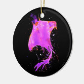 Roze Manta Ray Keramisch Ornament (Links)