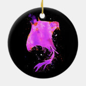 Roze Manta Ray Keramisch Ornament (Achterkant)