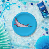 Roze Manta Ray Papieren Bordje (Feest)
