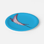 Roze Manta Ray Papieren Bordje (Gekanteld)