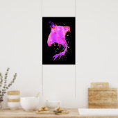 Roze Manta Ray Poster (Keuken)