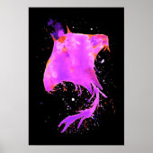 Roze Manta Ray Poster (Voorkant)