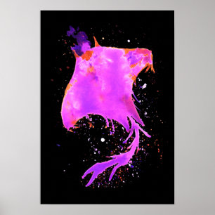 Roze Manta Ray Poster
