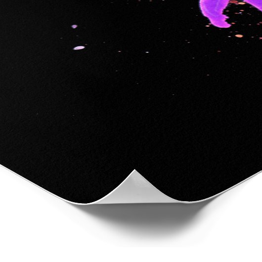 Roze Manta Ray Poster (Hoek)