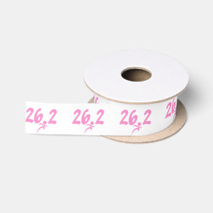 Roze marathon 26.2 satijnen lint