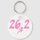 Roze marathon 26.2 sleutelhanger (Voorkant)