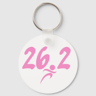 Roze marathon 26.2 sleutelhanger