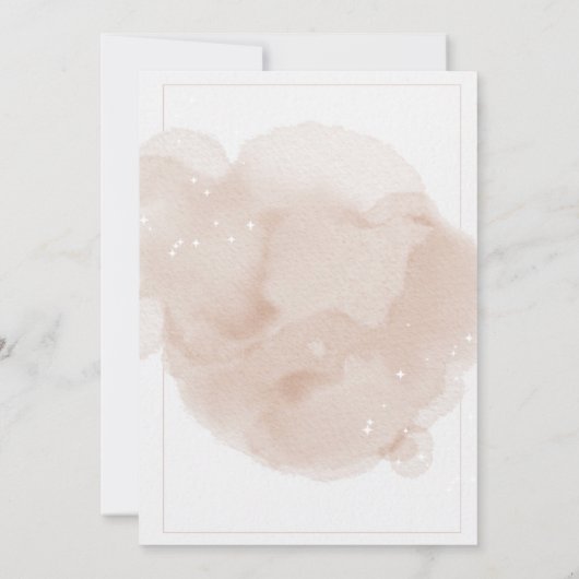 roze Marbel baby shower uitnodiging (Achterkant)