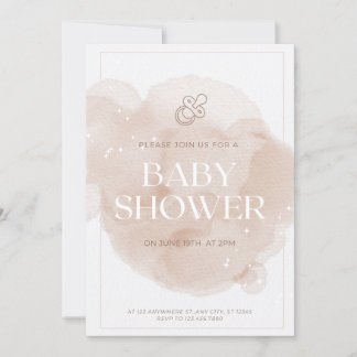 roze Marbel baby shower uitnodiging