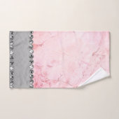 Roze Marble Diamond Bling Bad Handdoek (Handdoek)