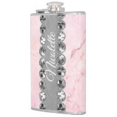 Roze Marble Diamond Bling Heupfles (Links)