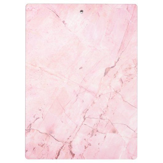 Roze Marble Diamond Bling Klembord (Achterkant)