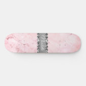 Roze Marble Diamond Bling Persoonlijk Skateboard (Horizontaal)