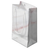 Roze Marble Gift Bag Klein Cadeauzakje (Voorkant Gekanteld)