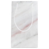 Roze Marble Gift Bag Klein Cadeauzakje (Voorkant)