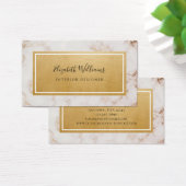 Roze Marble Gold Interior Designer Visitekaartje (Bureau)