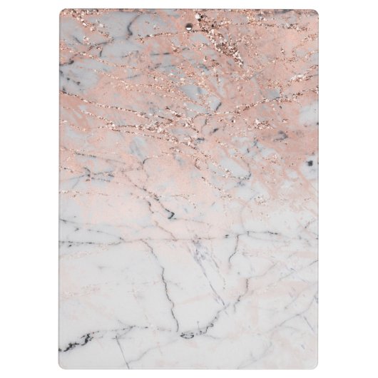 Roze marble Gold Makeup Eyes Lashes Personalized Klembord (Achterkant)