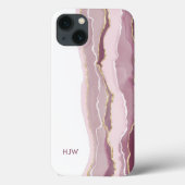 Roze Marble iPhone Case (Achterkant)