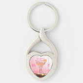 Roze Margarita Bachelorette Bruiloftsfeest Favor  Sleutelhanger (Voorkant)