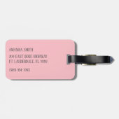 Roze Margarita  Bagagelabel (Achterkant horizontaal)