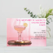Roze Margarita Bruids/Bachelorette Feest Kaart (Staand voorkant)