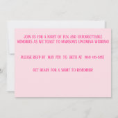 Roze Margarita Bruids/Bachelorette Feest Kaart (Achterkant)