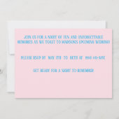 Roze Margarita Bruids/Bachelorette Feest Kaart (Achterkant)