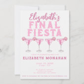 Roze Margarita Final Fiesta Bachelorette Kaart (Voorkant)