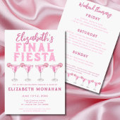 Roze Margarita Final Fiesta Bachelorette Weekend Kaart