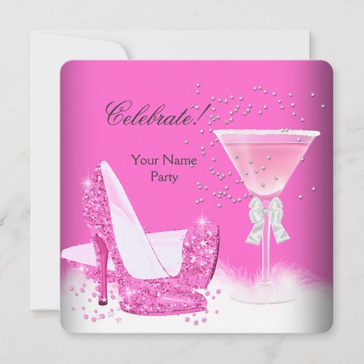 Roze margarita-hoge hakken voor elke gelegenheid F Kaart (Voorkant)