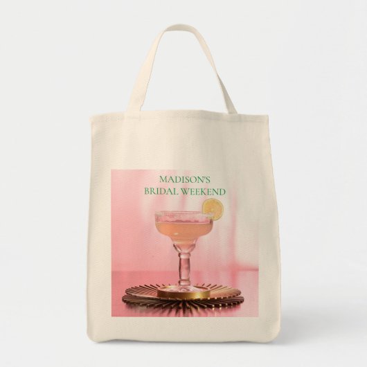 Roze Margarita & Lime bruiloftsweekendfeest  Tote Bag (Voorkant)