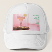 Roze Margarita & Limoen / Bachelorette Weekend Bru Trucker Pet (Voorkant)