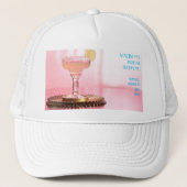 Roze Margarita & Limoen / Bachelorette Weekend Bru Trucker Pet (Voorkant)